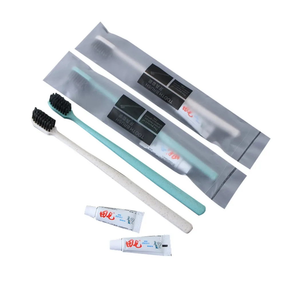 Bamboo Toothbrush Set - 100 adet Pratik Tek Kullanımlık Diş