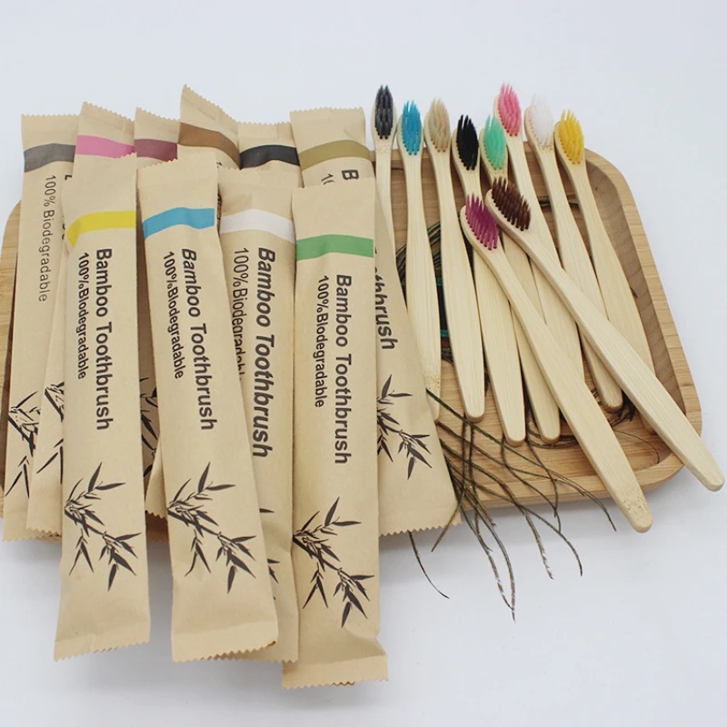 Bamboo Toothbrush Set - Bambu diş fırçaları 100 adet çevre