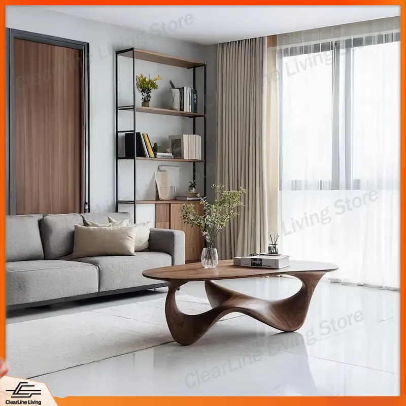 Sustainable Living Homes - Modern Masif Ahşap Sehpa El Yapımı