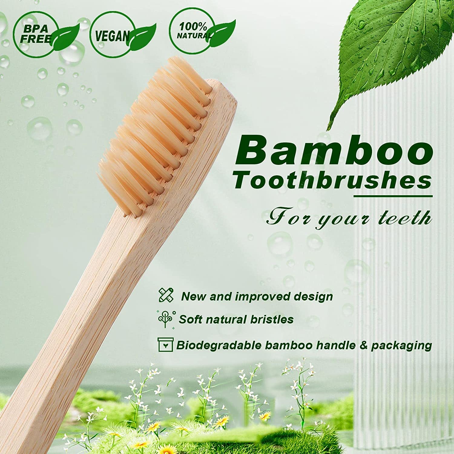 100 adet Özel Logo Çocuklar Ba - Bamboo Toothbrush Set incelemesi ve fiyatı