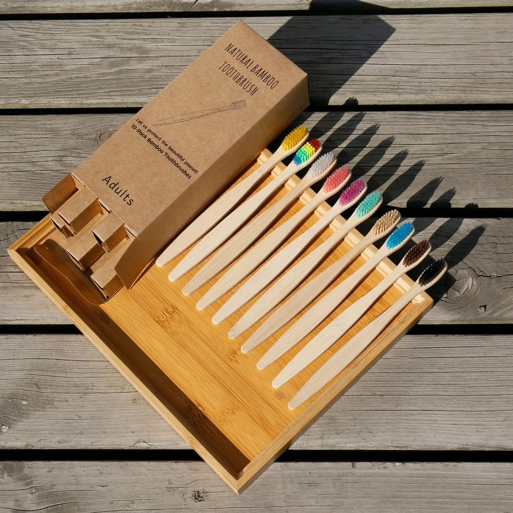 10 adet renkli doğal bambu diş - Bamboo Toothbrush Set incelemesi ve fiyatı