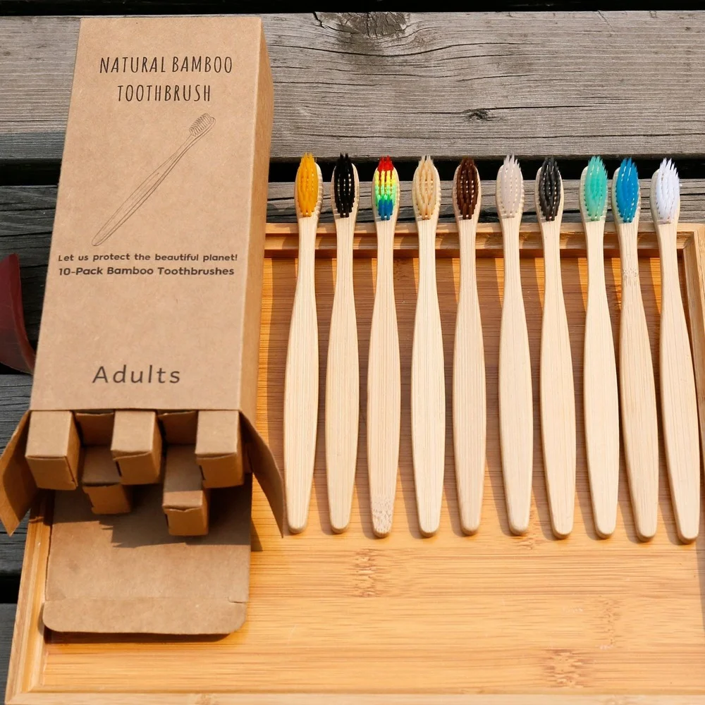 10 adet renkli doğal bambu diş - Bamboo Toothbrush Set incelemesi ve fiyatı