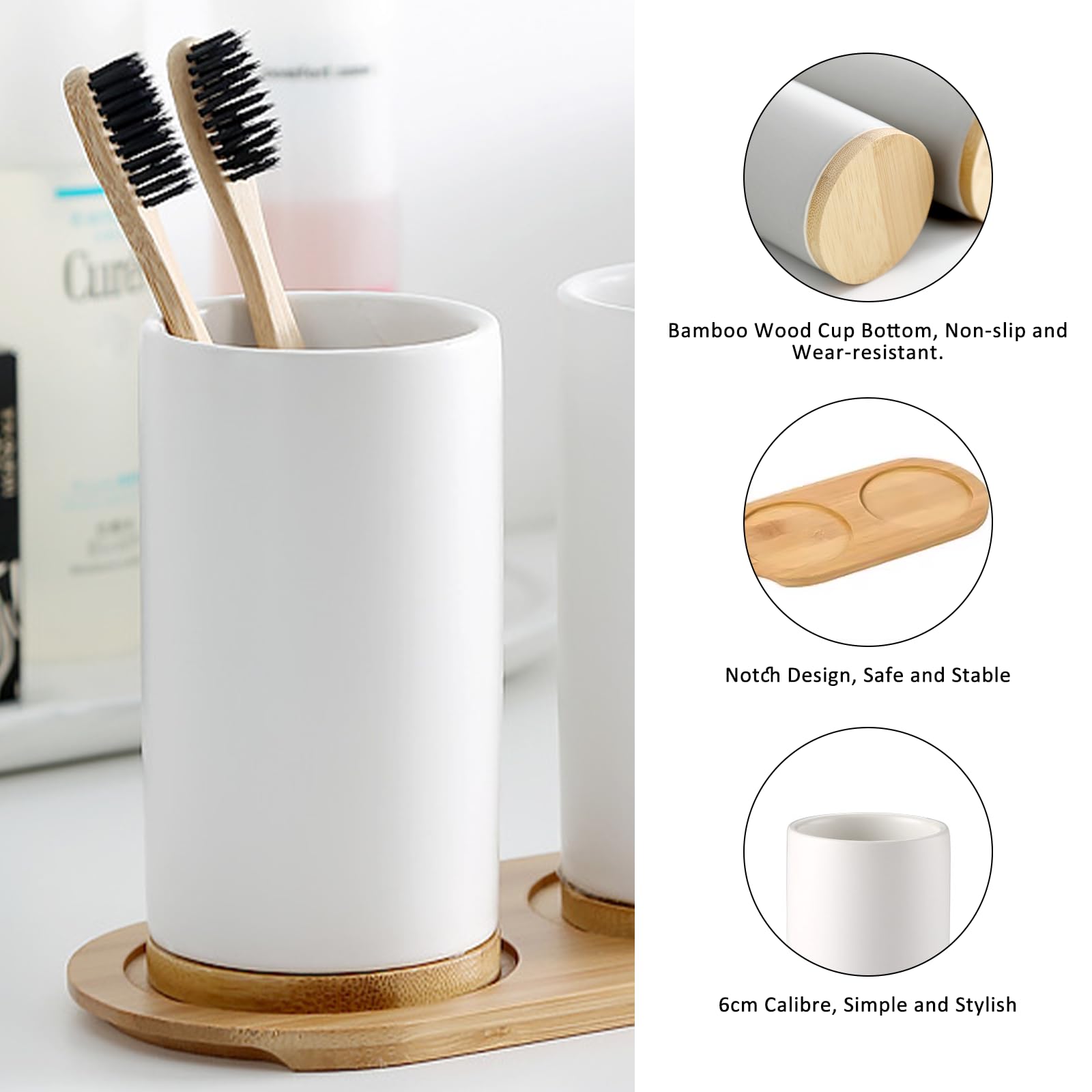 Seramik Banyo Seti İnce Cerami - Bamboo Toothbrush Set incelemesi ve fiyatı